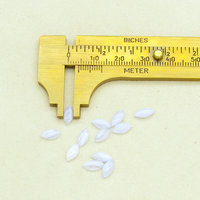 Small Marquise Cabochons, White Agate 