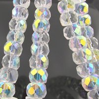 Crystal AB 12x9mm Faceted Rondelles