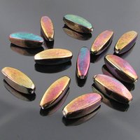 22x8mm Metallic Iris Tapered Barrels (12)