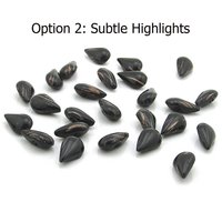 13mm Vintage Black Teardrop Glass Stones (24)