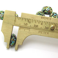 Vintage 12x10mm Oval Foiled Lampwork Cabochons