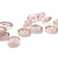 12x10mm Faceted Oval Rhinestones, Light Amethyst Unfoiled Point Back Dentelles