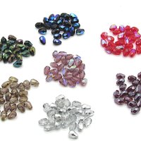 Light Amethyst AB 7x5mm Faceted Teardrops