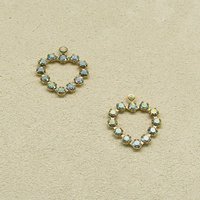 Gold Plated Rhinestone Heart Pendants