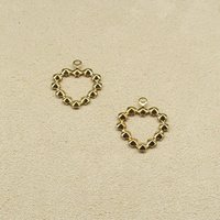 Gold Plated Rhinestone Heart Pendants