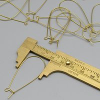 47mm Gold Plated Kidney Ear Wires with Long, Tapered Loops