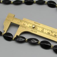 17mm Black Oval Czech Glass Beads