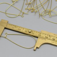 47mm Gold Plated Kidney Ear Wires with Long, Tapered Loops