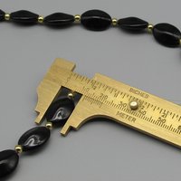 17mm Black Oval Czech Glass Beads