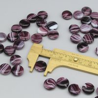 12mm Striped Glass Coin Beads