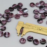 12mm Striped Glass Coin Beads
