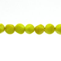 10mm Bright Yellow Lampwork Beads, Vintage Baroque Cube Nuggets