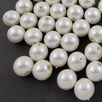 8mm Off White Vintage Faux Pearls (50pc)