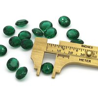 12mm Emerald Oval Rhinestone Dentelles