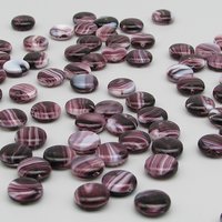 12mm Striped Glass Coin Beads