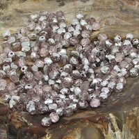 4mm Rose Fire Polished Round Beads