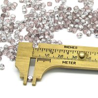 4mm Rose Fire Polished Round Beads