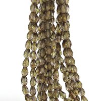 7x5mm Faceted Teardrop Beads, Smoke Topaz Luster