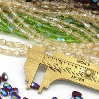 Olivine AB 7x5mm Teardrop Beads