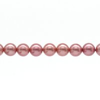 8mm Vintage Plastic Pearl Beads, Rose Pink