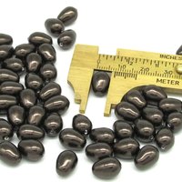 11x8mm Baroque Teardrops, Antique Brass Crystal Pearl Beads