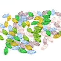 Small Glass Leaves 11x5.5mm, Side Drilled Czech Glass Beads (25)