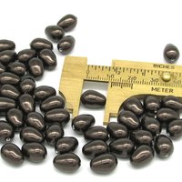 11x8mm Baroque Teardrops, Antique Brass Crystal Pearl Beads