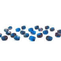 Two-Tone Faceted Oval Beads, 10x8mm Barrels