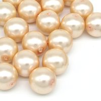 16mm Light Pink Czech Glass Faux Pearls