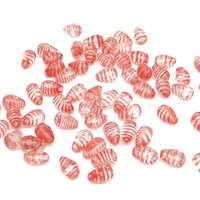 12x8mm Striped Teardrop Glass Beads (23)