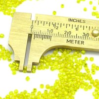 11/0 Seed Beads, Translucent Yellow