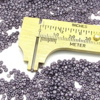 11/0 Seed Beads, Opaque Lilac Pearl Matte