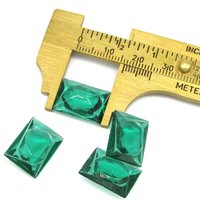 16x12mm Carved Rhinestones, Vintage Faceted Point Back Glass Gems