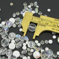 Clear Czech Glass Bead Mix, Fire Polished Faceted Rounds and Barrels, 120 pcs