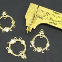 29mm Brass Stampings, Gold Plated Findings for Chandelier Earrings