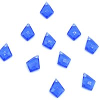 11x8.5mm Blue Kite Briolette Faceted Angular Teardrop Beads