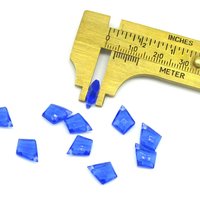 11x8.5mm Blue Kite Briolette Faceted Angular Teardrop Beads