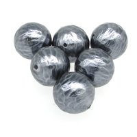 These colossal dark gray plastic pearls measure 24mm in diameter with 1.3mm center holes. Beads have a hammered texture, giving your designs an extra "wow" factor.