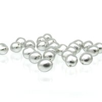Silver 10mm Plastic Pearl Nugget Beads