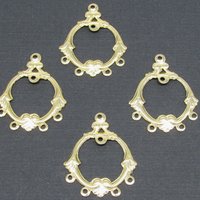 29mm Brass Stampings, Gold Plated Findings for Chandelier Earrings