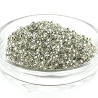 11/0 Seed Beads, Oxidized Silver Lined Clear Spacers