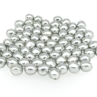 Silver 10mm Plastic Pearl Nugget Beads