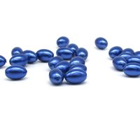 11.5mm Blue Tapered Oval Rice Beads (25)