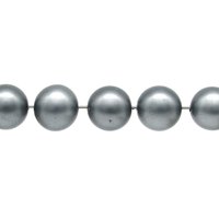 Vintage Plastic Pearls 12mm 14mm Round Gray Beads
