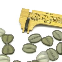 Black Diamond Window Bead Mix, Translucent Greige Czech Glass