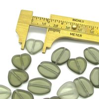 Black Diamond Window Bead Mix, Translucent Greige Czech Glass