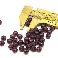 6mm Round Crackle Beads, Translucent Czech Glass Druks, Assorted Colors