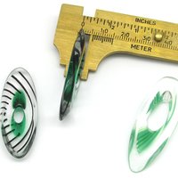 Oval Furnace Cane Slice Pendant