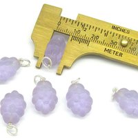 20.5x13mm Grape Cluster Charms, Czech Pressed Glass Bead Pendants