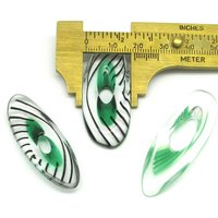 Oval Furnace Cane Slice Pendant